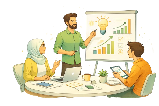 Tim Hackathon Syariah bekerja bersama